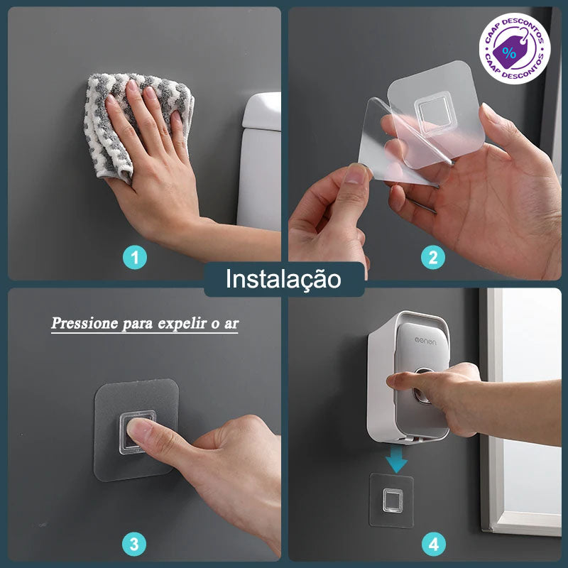 Dispensador de Pasta de Dentes e Suporte para Escova - SmileMate Pro